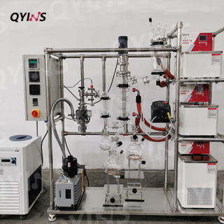 玻璃分子蒸餾設備 0.06、0.1 0.5平方 蠕動泵連續(xù)進料 