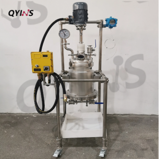 防爆不銹鋼固相合成釜 過濾反應(yīng)釜 物料收集箱 10L