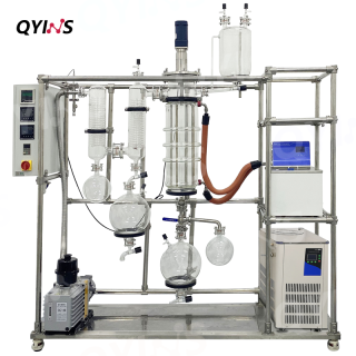 上海岐昱耐腐蝕材質(zhì)單甘脂提純/魚油乙酯/高純維生素E精制200D薄膜蒸發(fā)器